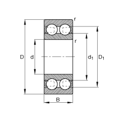 S 4310-B-TVH,  DIN 625-3 ˜ʵҪߴ磬p